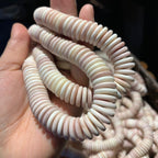 Pinkish White Camel Bone Flake Bracelet（14mm*3mm）
