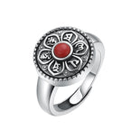 Fortune Jewel Tibetan Om Mani Padme Hum Peace Rotatable Ring
