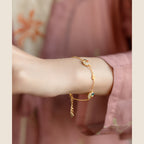 Fortune Jewel Auspicious Clouds Jade Pattern Luck Bracelet