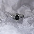 Fortune Jewel 925 Sterling Silver Black Onyx Fortune Ring