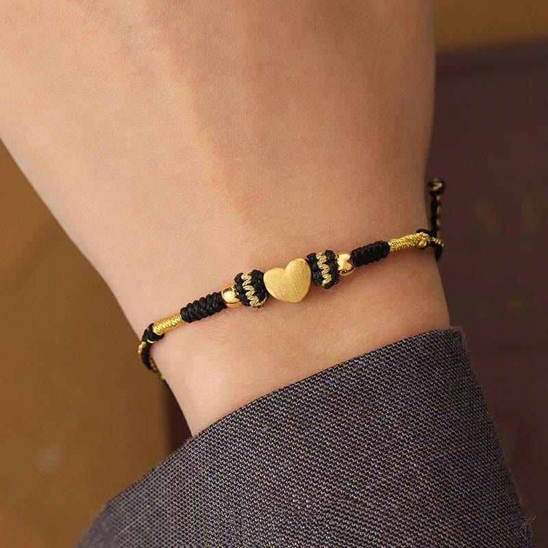 Fortune Jewel Tibet Handmade Love Heart King Kong Knot Luck Braided Bracelet
