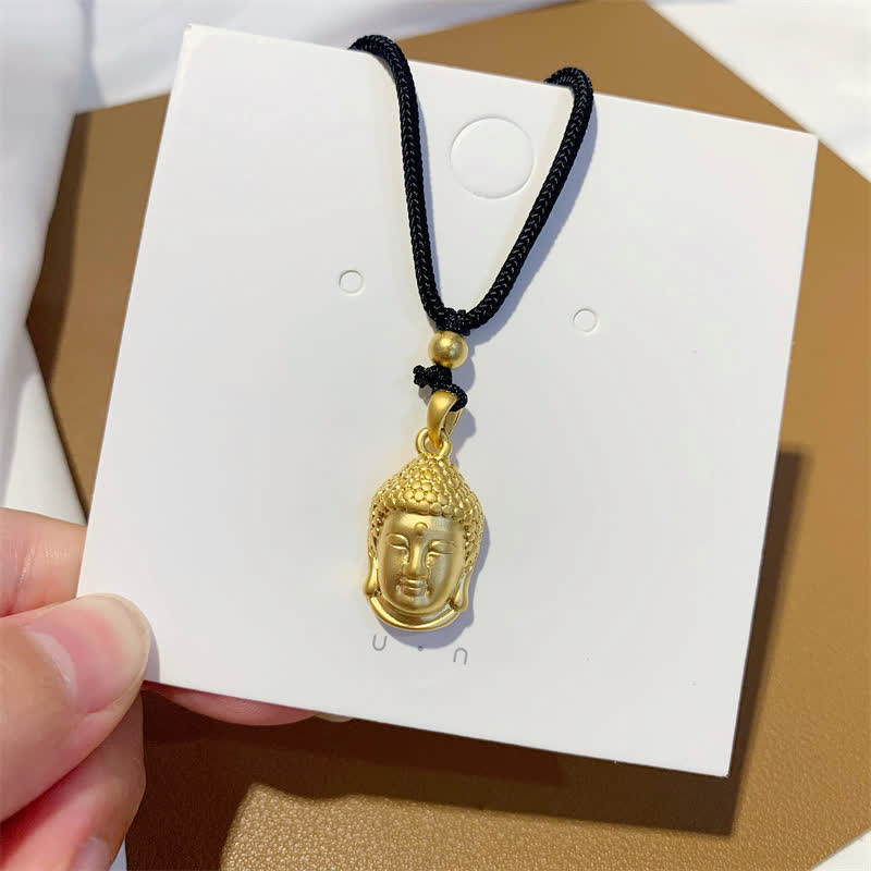 Fortune Jewel Gold Buddha Copper Wealth Necklace Pendant Fortune Jewel