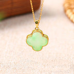Fortune Jewel "May Luck and Joy Be With You" Jade Necklace Includes Gift Message Card Fortune Jewel