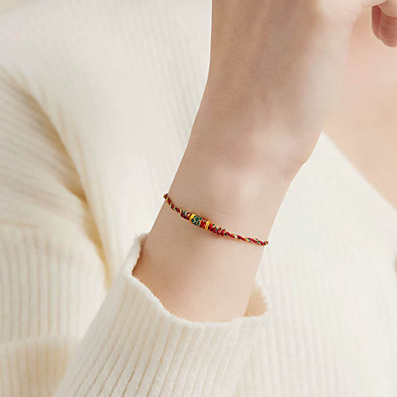 Fortune Jewel Handcrafted Koi Fish Wealth Prosperity Braided Rope Bracelet