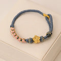 Fortune Jewel Peach Blossom Design Wealth String Bracelet