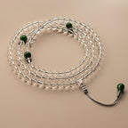 Fortune Jewel 108 Beads White Crystal Jade Meditation Bracelet Mala