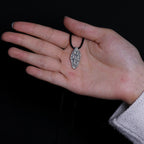 Fortune Jewel Tibetan 925 Sterling Silver Om Mani Padme Hum Dorje Vajra Engraved Strength Necklace Pendant
