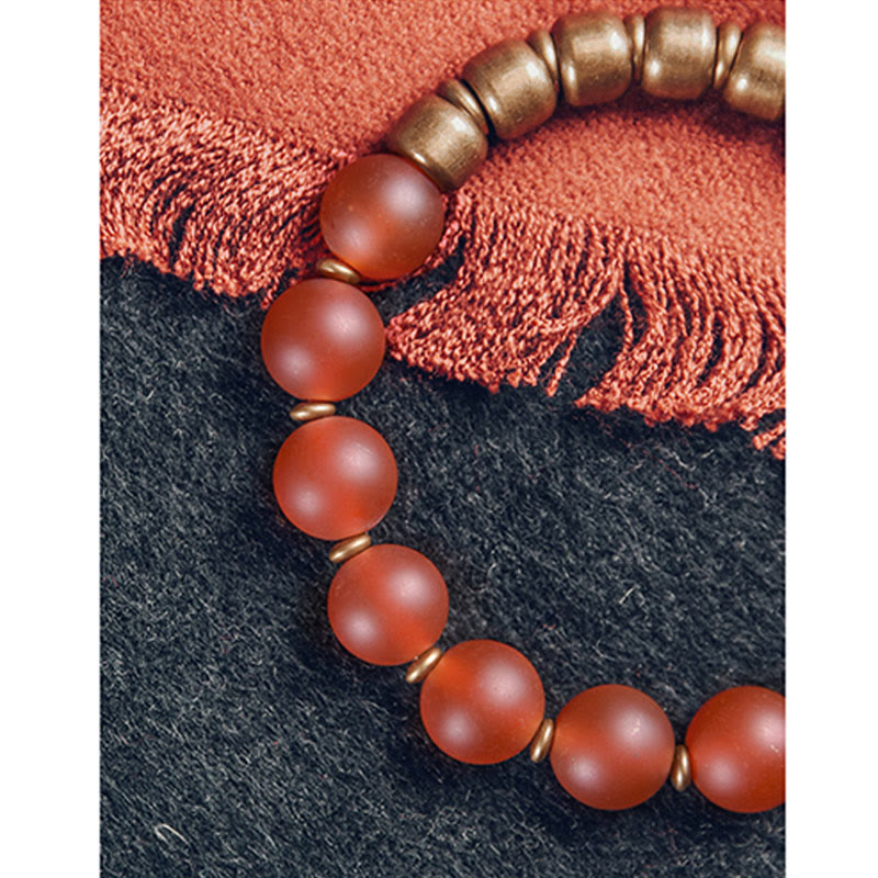 Fortune Jewel Tibetan Red Agate Green Agate Copper Confidence Fortune Bracelet