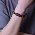 Fortune Jewel Tibetan Retro Natural Nine-Eye Dzi Bead Blessings Bracelet