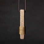 Fortune Jewel Vintage Textured Design Brass Copper Wealth Necklace Pendant