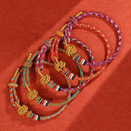 Fortune Jewel Handmade Dunhuang Colorful Rope Protection Braid String Bracelet