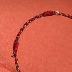 Fortune Jewel Tibet Handmade Multicolored Bamboo Protection Braided String Bracelet
