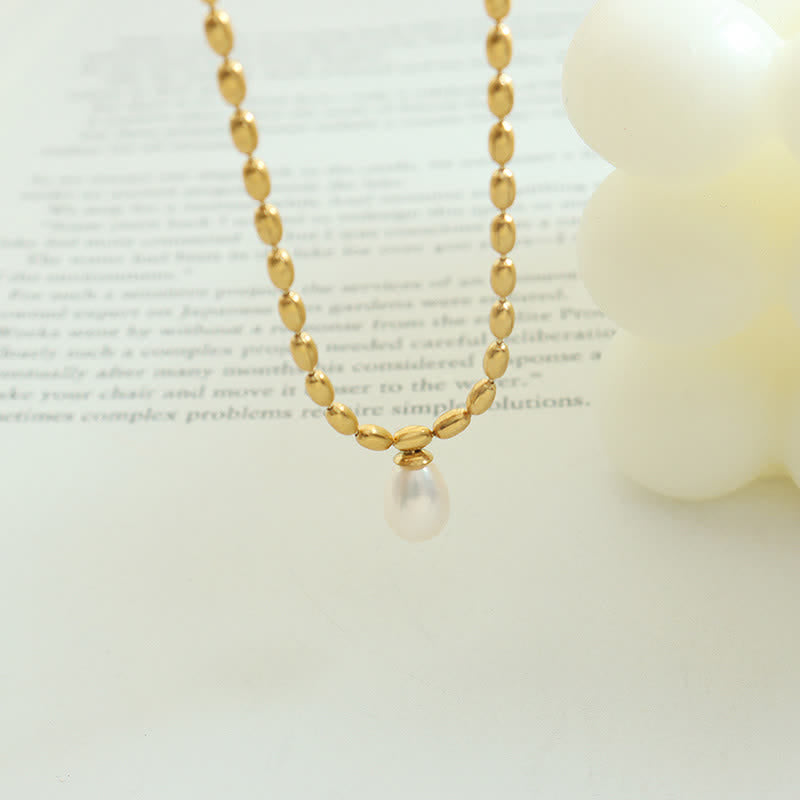 Buddha Stones Pearl Bead Peace Necklace Pendant