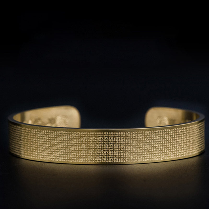 Fortune Jewel Shurangama Mantra Engraving Titanium Steel Blessing Bracelet