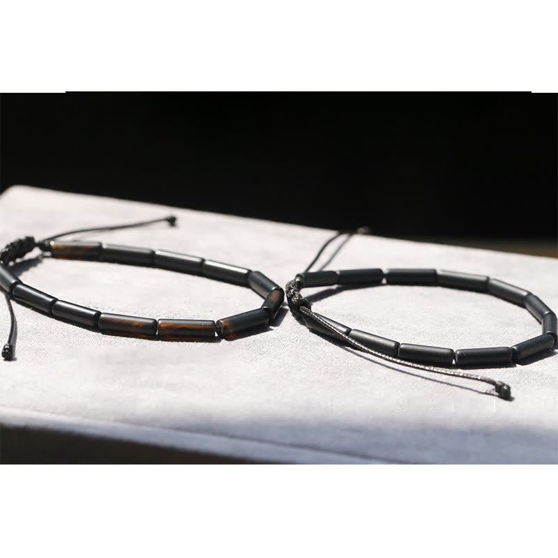 Fortune Jewel Black Onyx Bead Support Protection Bracelet