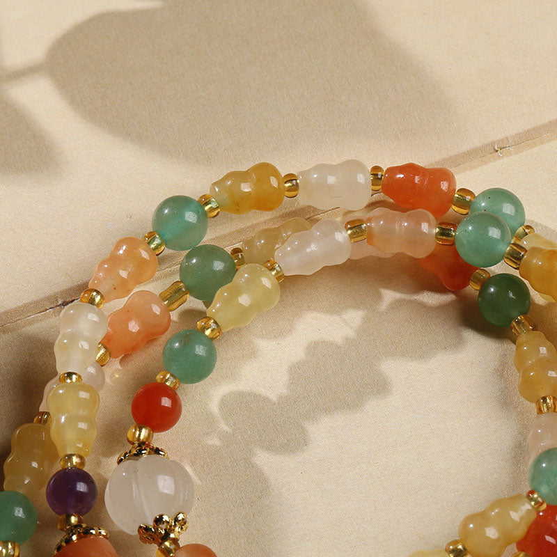 Fortune Jewel Golden Silk Jade Gourd Wealth Bracelet