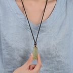 Fortune Jewel Heart Sutra Citrine Happiness Strength Necklace Pendant