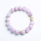 Fortune Jewel Kunzite Hetian White Jade Gourd Love Spiritual Growth Bracelet