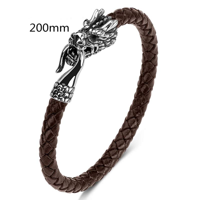 Fortune Jewel Dragon Titanium Steel Protection Luck Bracelet Fortune Jewel