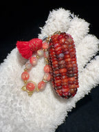 Summer Flame Red Natural Corn Ornament for Fidgeting