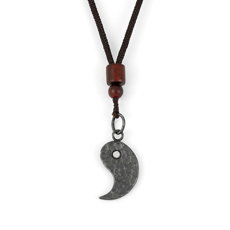 Fortune Jewel 990 Sterling Silver Yin Yang Balance Harmony Necklace Pendant Fortune Jewel