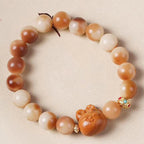 Fortune Jewel Natural Bodhi Seed Lovely Rabbit Peace Bracelet