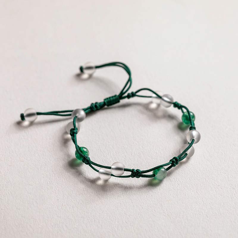 Fortune Jewel Red Agate Moss Agate Cinnabar Calm Bracelet
