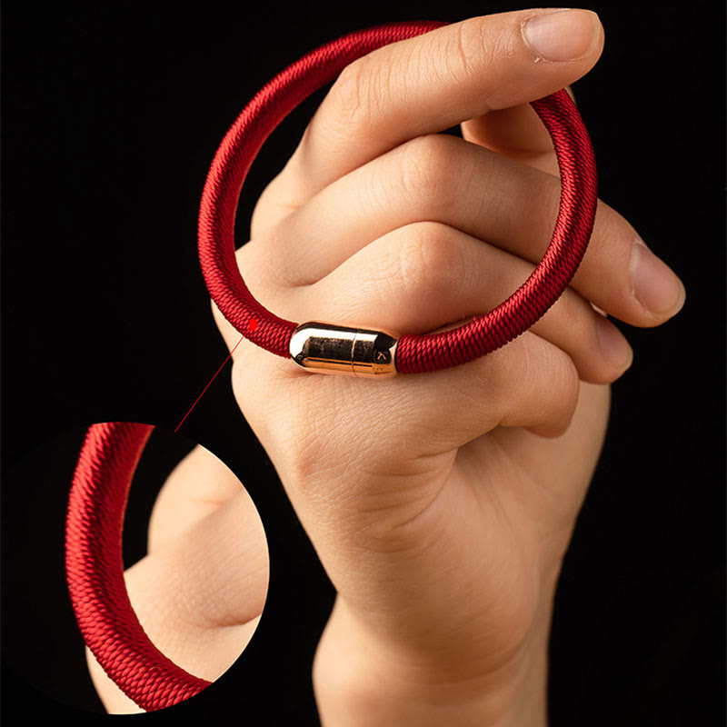Fortune Jewel Tibetan Handmade King Kong Knot Protection Magnetic Buckle Braided Bracelet
