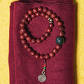Fortune Jewel Bodhi Seed Cyan Jade Copper Peace Luck Bracelet