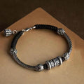 Fortune Jewel Om Mani Padme Hum Lotus Peace Braided Bracelet