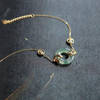 Fortune Jewel Cyan Jade Koi Fish Healing Harmony Bracelet
