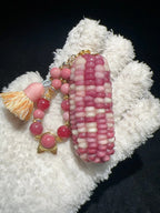 Trendy Strawberry Ice-Transparent Natural Corn Charms