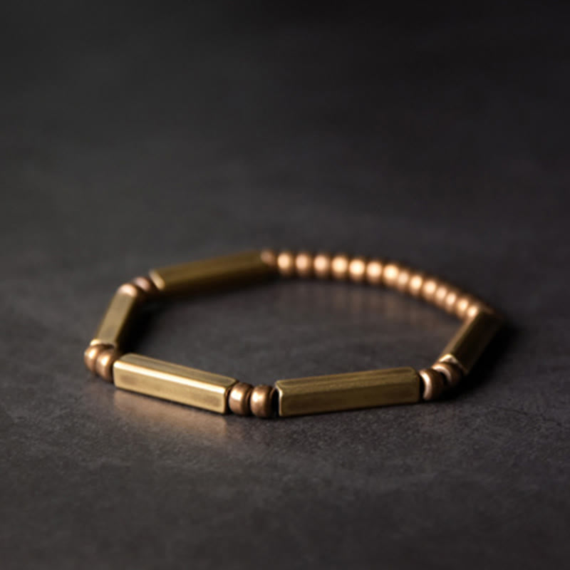Fortune Jewel Tibetan Simple Design Copper Wealth Luck Bracelet