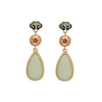 Fortune Jewel FengShui Jade Double Happiness Fortune Earrings