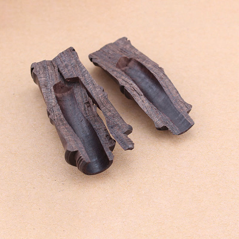 Fortune Jewel Ebony Wood Bamboo Pattern Ghau Prayer Box Peace Necklace Pendant