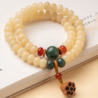 Fortune Jewel Bodhi Seed Lotus Pod Charm Peace Double Wrap Bracelet