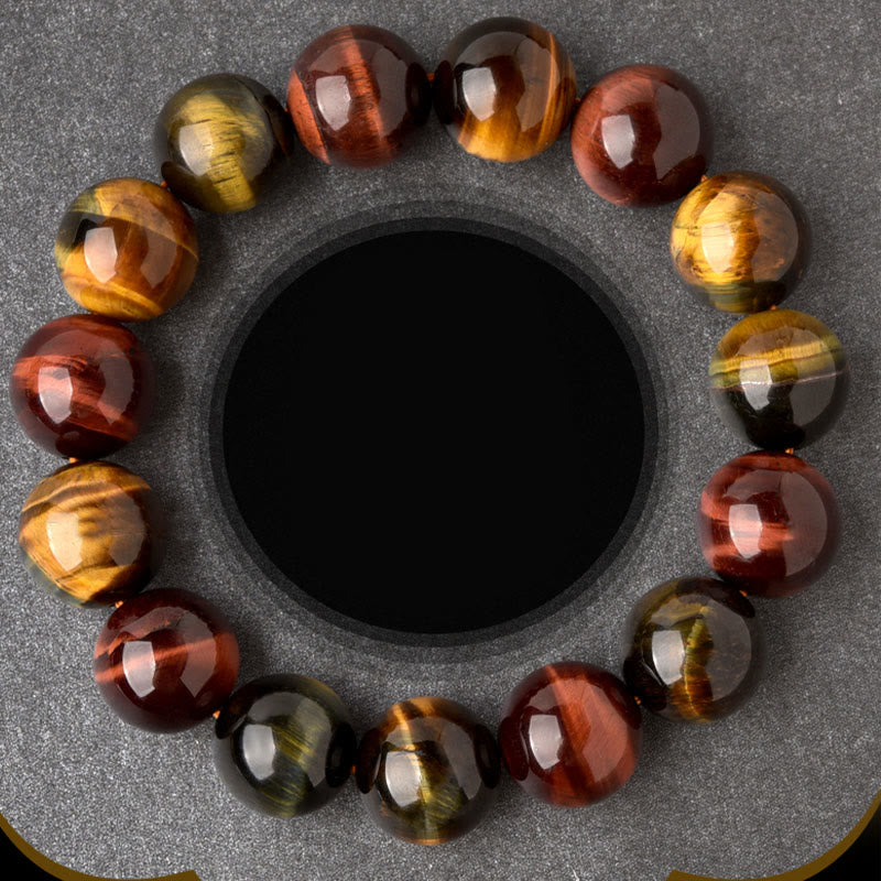 Fortune Jewel Natural Tiger Eye Positive Protection Bracelet
