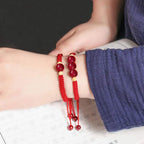Fortune Jewel Cinnabar Blessing Red String Bracelet For Kids