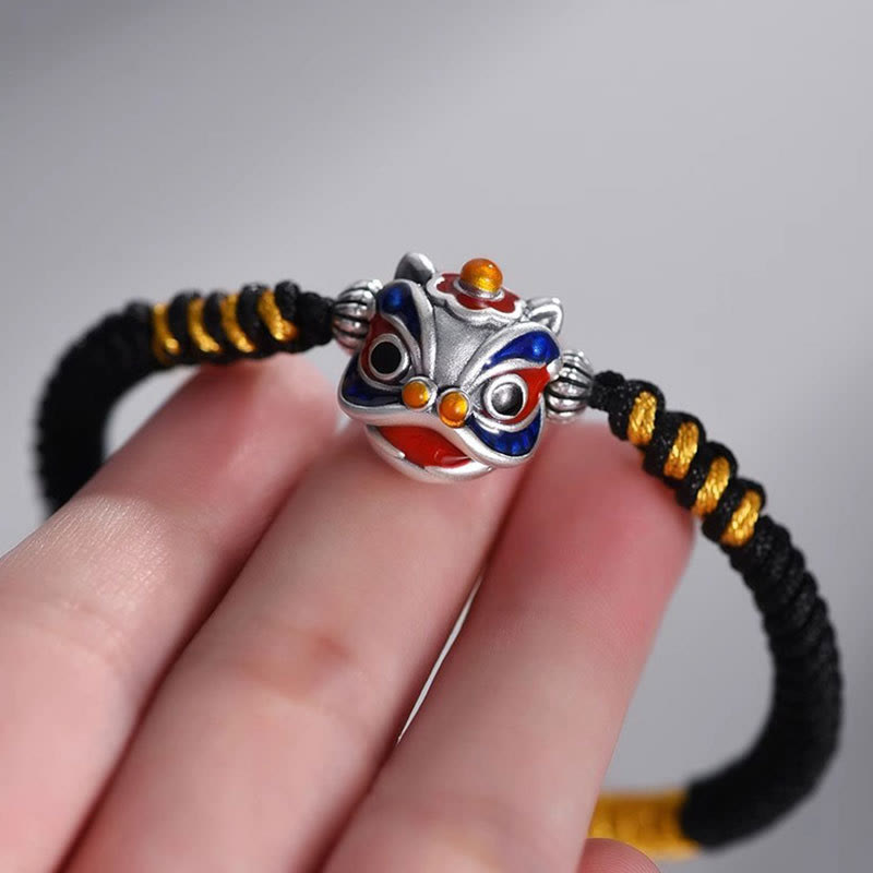Fortune Jewel Handmade Dancing Lion Luck Braided String Bracelet