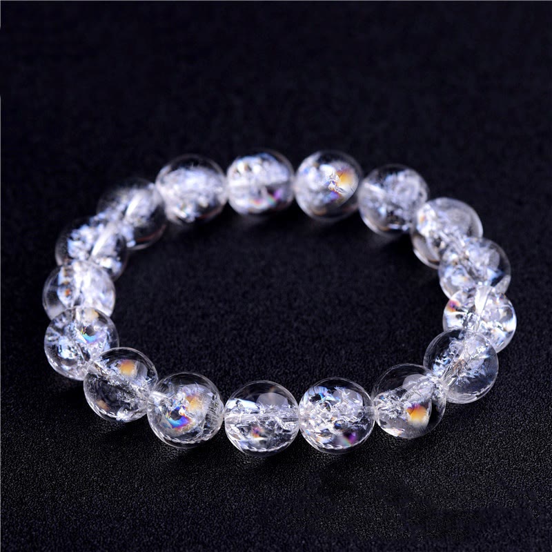 Fortune Jewel Natural White Crystal Protection Healing Bracelet