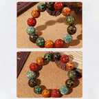 Fortune Jewel Natural Multicolored Lacquer Beads Calm Bracelet