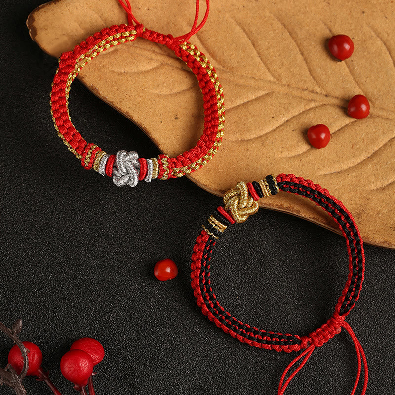 Fortune Jewel Colorful Rope True Love Knot Luck Handmade Bracelet