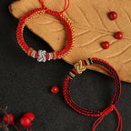 Fortune Jewel Colorful Rope True Love Knot Luck Handmade Bracelet