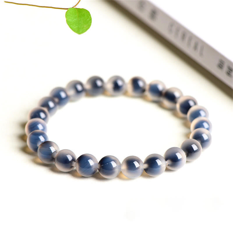 Fortune Jewel Natural Colorful Candy Agate Harmony Strength Bead Bracelet