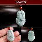 Fortune Jewel Natural Jade 12 Chinese Zodiac Sucess Pendant Necklace Fortune Jewel