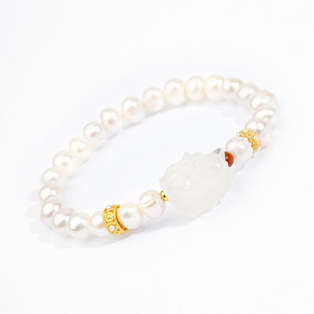Freshwater Pearls Charm Bracelet