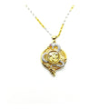 Gold Rotating Windmill Energy with Dragon Feng Shui Lucky Necklace