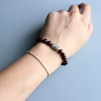 Red Tigers Eye Tibetan Mantra Bracelet,  Womens Bracelet, Mens Bracelet