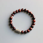 Red Tigers Eye Tibetan Mantra Bracelet,  Womens Bracelet, Mens Bracelet