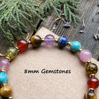 Buddha3bodhi Seven Chakra Stone Bracelet Multi Gemstone Crystal Energy Bracelet 8mm
